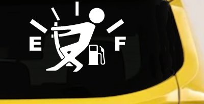Funny Gas Gauge Empty Full Car or Truck Window Vinyl Decal Sticker