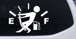 Funny Gas Gauge Empty Full Car or Truck Window Decal Sticker