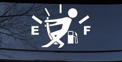 Funny Gas Gauge Empty Full Car or Truck Window Decal Sticker