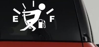 Funny Gas Gauge Empty Full Car or Truck Window Vinyl Decal Sticker