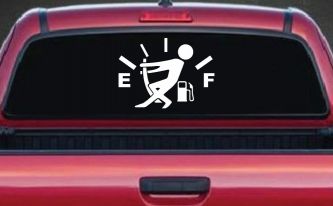Funny Gas Gauge Empty Full Car or Truck Window Decal Sticker