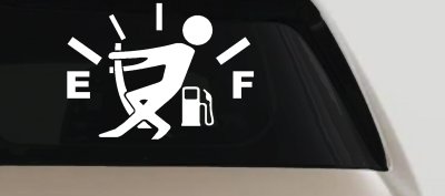 Funny Gas Gauge Empty Full Car or Truck Window Vinyl Decal Sticker