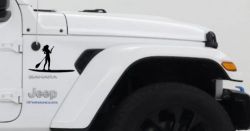 Stand Up Paddleboard with Woman Girl Car or Truck Window Decal Sticker (Black)