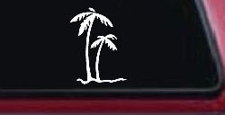 Palm Trees Tropical Beach Car or Truck Window Decal Sticker