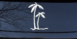 Palm Trees Tropical Beach Car or Truck Window Decal Sticker