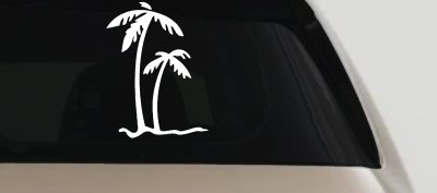 Palm Trees Tropical Beach Car or Truck Window Vinyl Decal Sticker