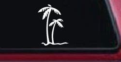 Palm Trees Tropical Beach Car or Truck Window Decal Sticker