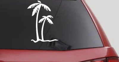 Palm Trees Tropical Beach Car or Truck Window Vinyl Decal Sticker