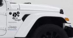Hibiscus Flower Life is Beautiful Flowers Car or Truck Window Decal Sticker (Black)