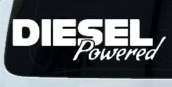 Diesel Powered Motor Sports Car or Truck Window Decal Sticker