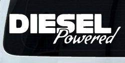 Diesel Powered Motor Sports Car or Truck Window Decal Sticker