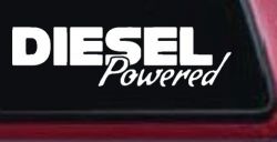 Diesel Powered Motor Sports Car or Truck Window Decal Sticker