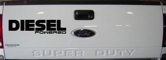 Diesel Powered Motor Sports Car or Truck Window Decal Sticker (Black)