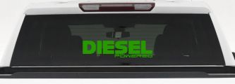 Diesel Powered Motor Sports Car or Truck Window Decal Sticker (Lime)