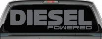 Diesel Powered Motor Sports Car or Truck Window Decal Sticker (Silver)
