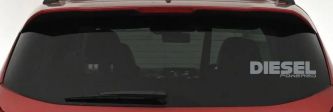 Diesel Powered Motor Sports Car or Truck Window Vinyl Decal Sticker (Telegrey)