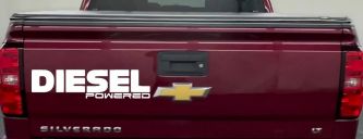 Diesel Powered Motor Sports Car or Truck Window Decal Sticker (White)