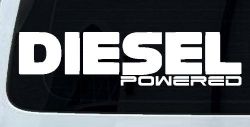 Diesel Powered Motor Sports Car or Truck Window Decal Sticker