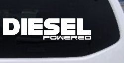 Diesel Powered Motor Sports Car or Truck Window Decal Sticker
