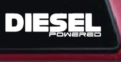 Diesel Powered Motor Sports Car or Truck Window Decal Sticker