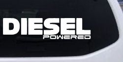 Diesel Powered Motor Sports Car or Truck Window Decal Sticker
