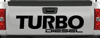 Turbo Diesel Off Road Car or Truck Window Decal Sticker (Black)