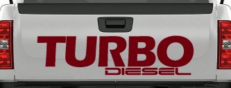 Turbo Diesel Off Road Car or Truck Window Decal Sticker (Burgundy)