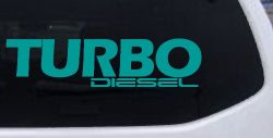 Turbo Diesel Off Road Car or Truck Window Vinyl Decal Sticker (Turquoise)