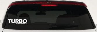 Turbo Diesel Off Road Car or Truck Window Decal Sticker (White)