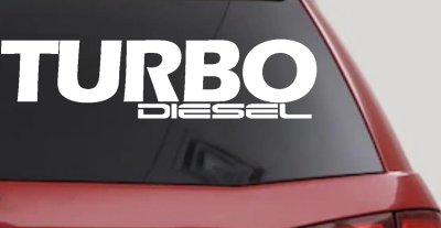 Turbo Diesel Off Road Car or Truck Window Vinyl Decal Sticker