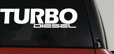 Turbo Diesel Off Road Car or Truck Window Vinyl Decal Sticker