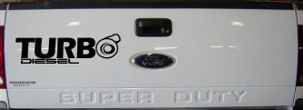 Turbo Diesel Off Road Car or Truck Window Decal Sticker (Black)