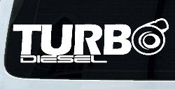 Turbo Diesel Off Road Car or Truck Window Decal Sticker