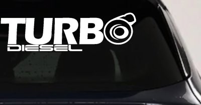Turbo Diesel Off Road Car or Truck Window Vinyl Decal Sticker
