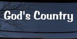 God's Country Christian Car or Truck Window Decal Sticker