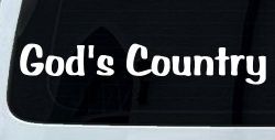 God's Country Christian Car or Truck Window Decal Sticker
