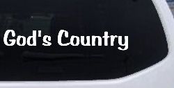 God's Country Christian Car or Truck Window Decal Sticker