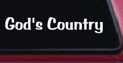 God's Country Christian Car or Truck Window Decal Sticker