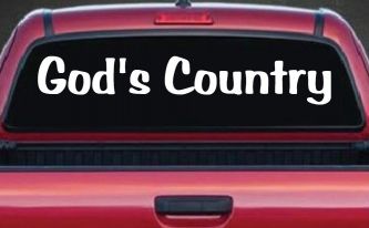 God's Country Christian Car or Truck Window Decal Sticker