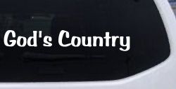 God's Country Christian Car or Truck Window Decal Sticker