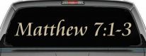 Matthew 7:1 Judge Not That Ye Be Not Judged Christian Car or Truck Window Decal Sticker (Desert Sand)