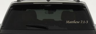 Matthew 7:1 Judge Not That Ye Be Not Judged Christian Car or Truck Window Decal Sticker (Desert Sand)