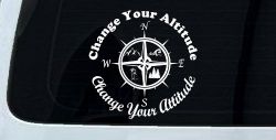 Change your Altitude Change your Attitude Mountains Ocean Palm Trees Car or Truck Window Decal Sticker