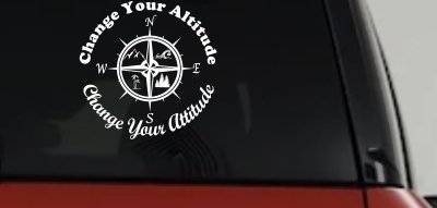 Change your Altitude Change your Attitude Mountains Ocean Palm Trees Car or Truck Window Vinyl Decal Sticker