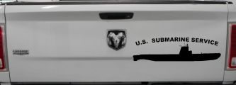 US Navy Submarine Service Balao Class Military Car or Truck Window Decal Sticker (Black)