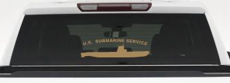 US Navy Submarine Service Balao Class Military Car or Truck Window Decal Sticker (Light Brown)