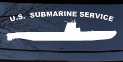US Navy Submarine Service Balao Class Military Car or Truck Window Decal Sticker