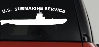 US Navy Submarine Service Balao Class Military Car or Truck Window Vinyl Decal Sticker