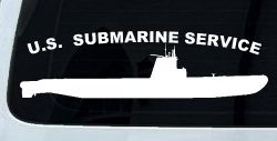 US Navy Submarine Service Balao Class Military Car or Truck Window Decal Sticker