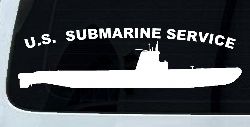 US Navy Submarine Service Balao Class Military Car or Truck Window Decal Sticker